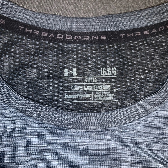 Under Armour Threadborne Grey Short Sleeve Shirt - Picture 2 of 3